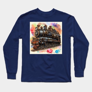 Steampunk locomotive Long Sleeve T-Shirt